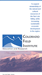 Mobile Screenshot of coloradofieldinstitute.org